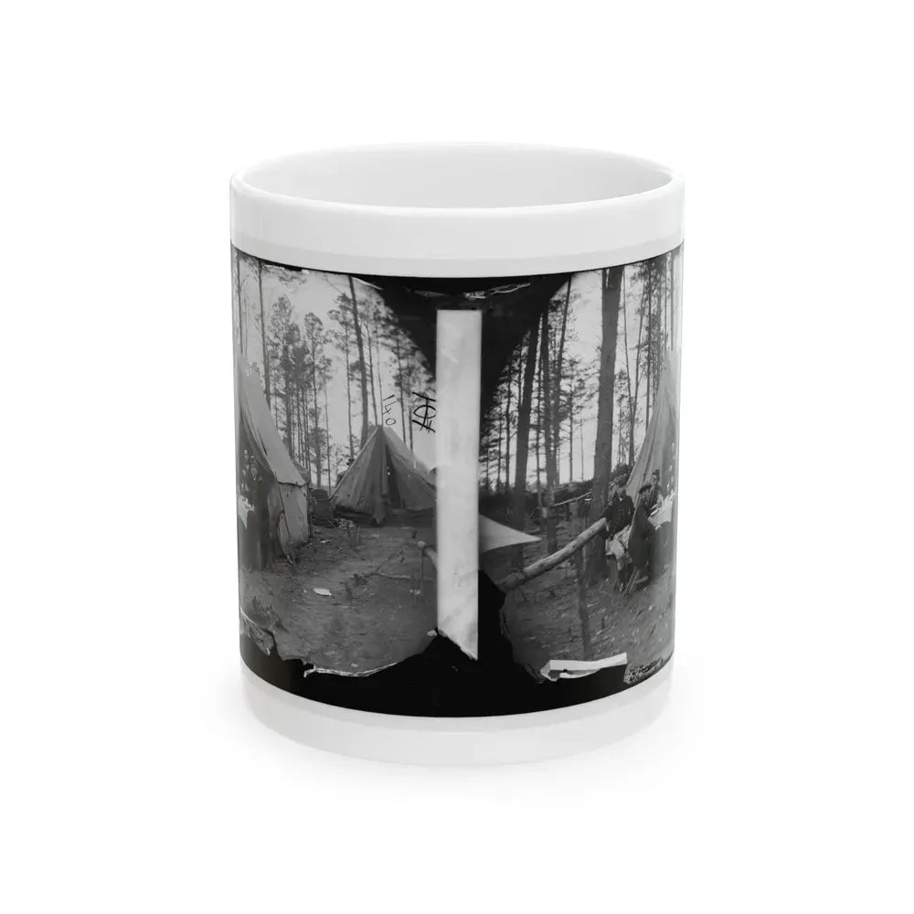 Brandy Station, Virginia. A Breakfast Party At Headquarters. Army Of The Potomac (U.S. Civil War) White Coffee Mug 11oz - Go Mug Yourself