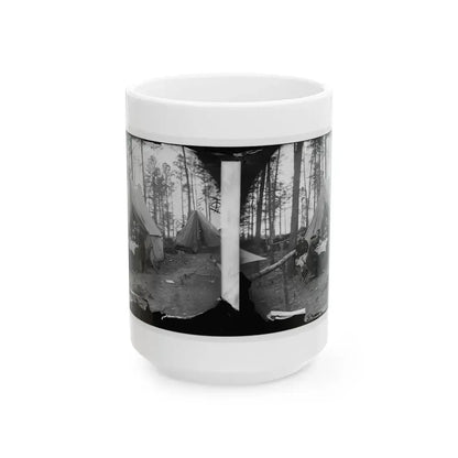 Brandy Station, Virginia. A Breakfast Party At Headquarters. Army Of The Potomac (U.S. Civil War) White Coffee Mug 15oz - Go Mug Yourself