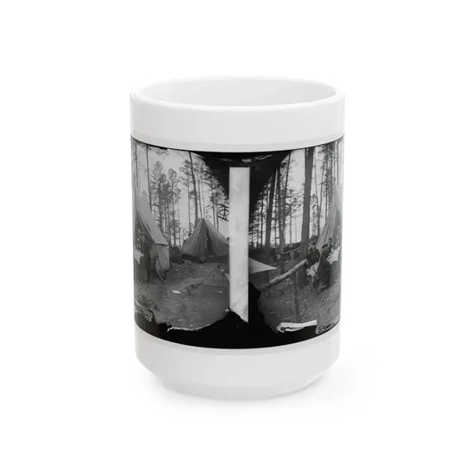 Brandy Station, Virginia. A Breakfast Party At Headquarters. Army Of The Potomac (U.S. Civil War) White Coffee Mug 15oz - Go Mug Yourself