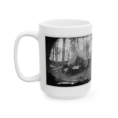 Brandy Station, Virginia. A Breakfast Party At Headquarters. Army Of The Potomac (U.S. Civil War) White Coffee Mug - Go Mug Yourself