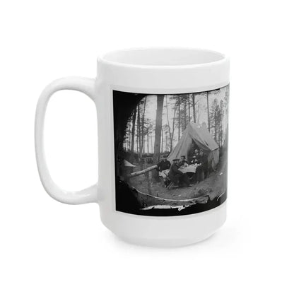 Brandy Station, Virginia. A Breakfast Party At Headquarters. Army Of The Potomac (U.S. Civil War) White Coffee Mug - Go Mug Yourself