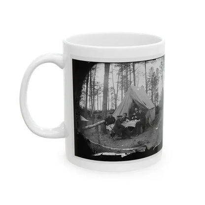 Brandy Station, Virginia. A Breakfast Party At Headquarters. Army Of The Potomac (U.S. Civil War) White Coffee Mug - Go Mug Yourself