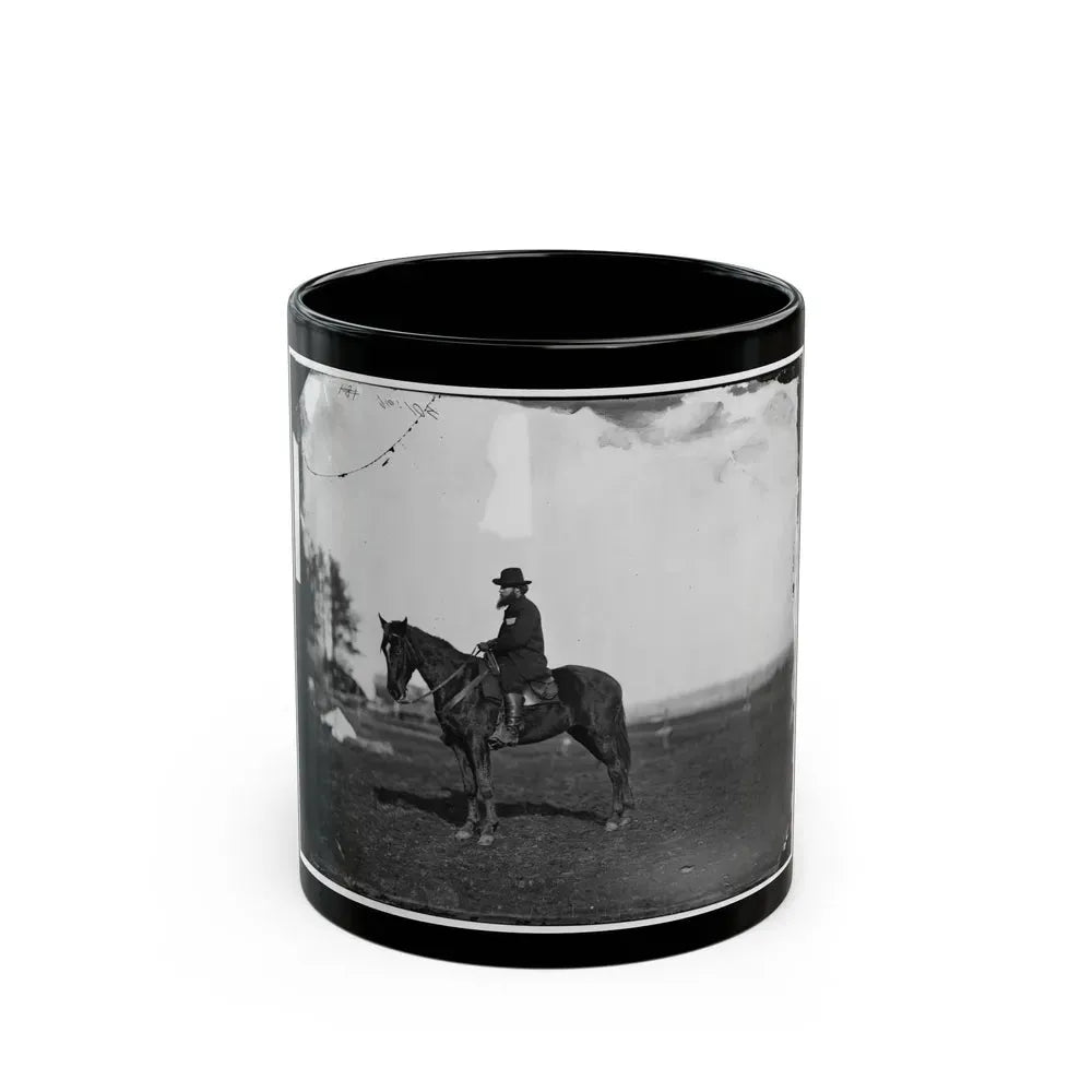 Brandy Station, Virginia. Alfred R. Waud, Artist For  Harper's Weekly  (Seated On A Horse) At Headquarters Army Of The Potomac (U.S. Civil War) Black Coffee Mug 11oz - Go Mug Yourself