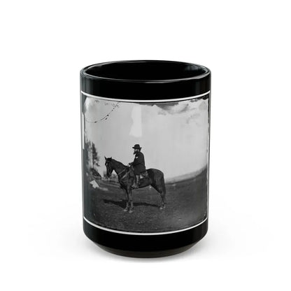 Brandy Station, Virginia. Alfred R. Waud, Artist For  Harper's Weekly  (Seated On A Horse) At Headquarters Army Of The Potomac (U.S. Civil War) Black Coffee Mug 15oz - Go Mug Yourself
