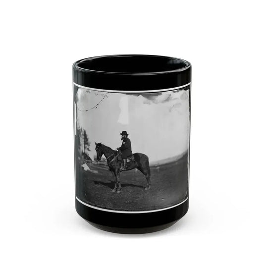 Brandy Station, Virginia. Alfred R. Waud, Artist For  Harper's Weekly  (Seated On A Horse) At Headquarters Army Of The Potomac (U.S. Civil War) Black Coffee Mug 15oz - Go Mug Yourself