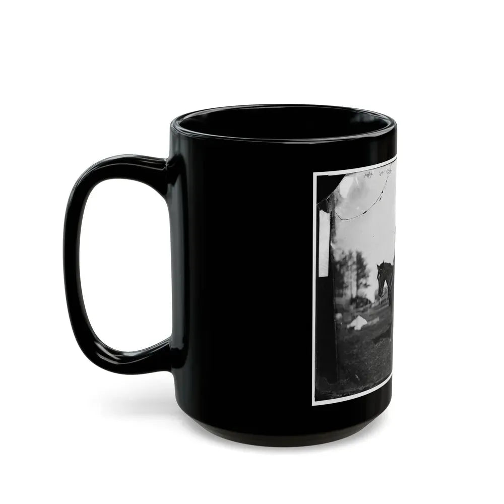 Brandy Station, Virginia. Alfred R. Waud, Artist For  Harper's Weekly  (Seated On A Horse) At Headquarters Army Of The Potomac (U.S. Civil War) Black Coffee Mug - Go Mug Yourself