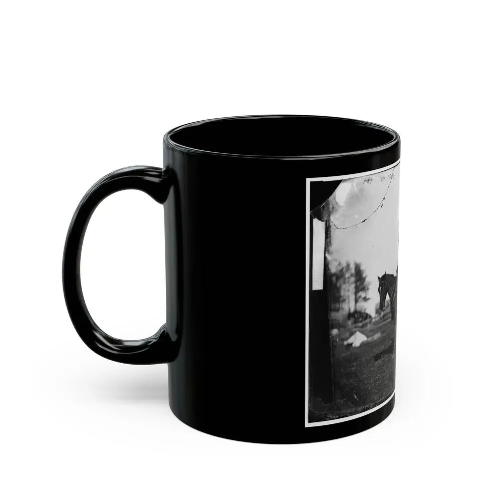 Brandy Station, Virginia. Alfred R. Waud, Artist For  Harper's Weekly  (Seated On A Horse) At Headquarters Army Of The Potomac (U.S. Civil War) Black Coffee Mug - Go Mug Yourself