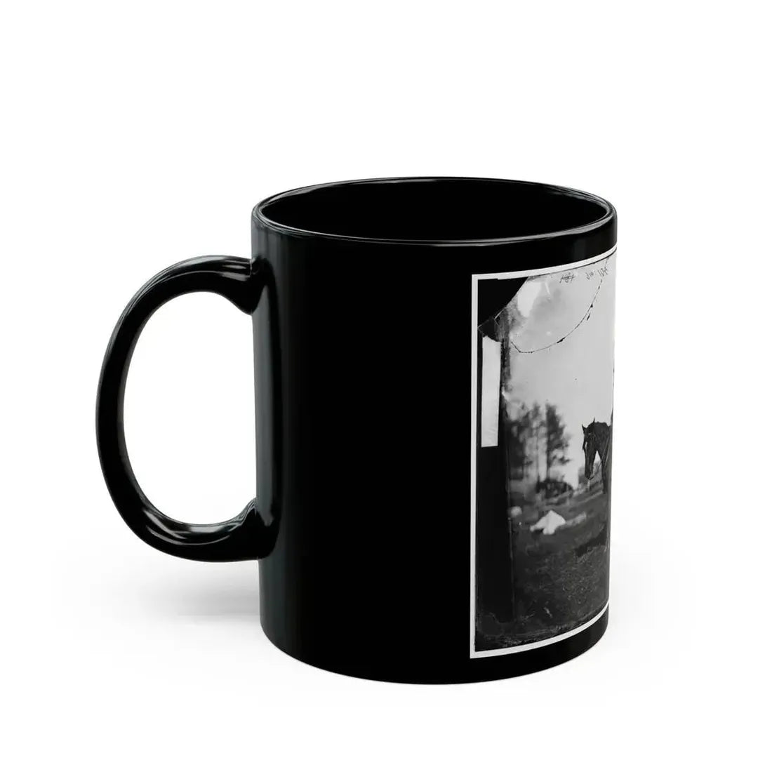 Brandy Station, Virginia. Alfred R. Waud, Artist For  Harper's Weekly  (Seated On A Horse) At Headquarters Army Of The Potomac (U.S. Civil War) Black Coffee Mug - Go Mug Yourself