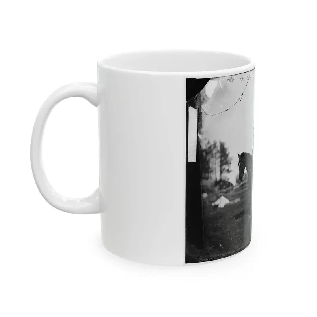 Brandy Station, Virginia. Alfred R. Waud, Artist For  Harper's Weekly  (Seated On A Horse) At Headquarters Army Of The Potomac (U.S. Civil War) White Coffee Mug - Go Mug Yourself