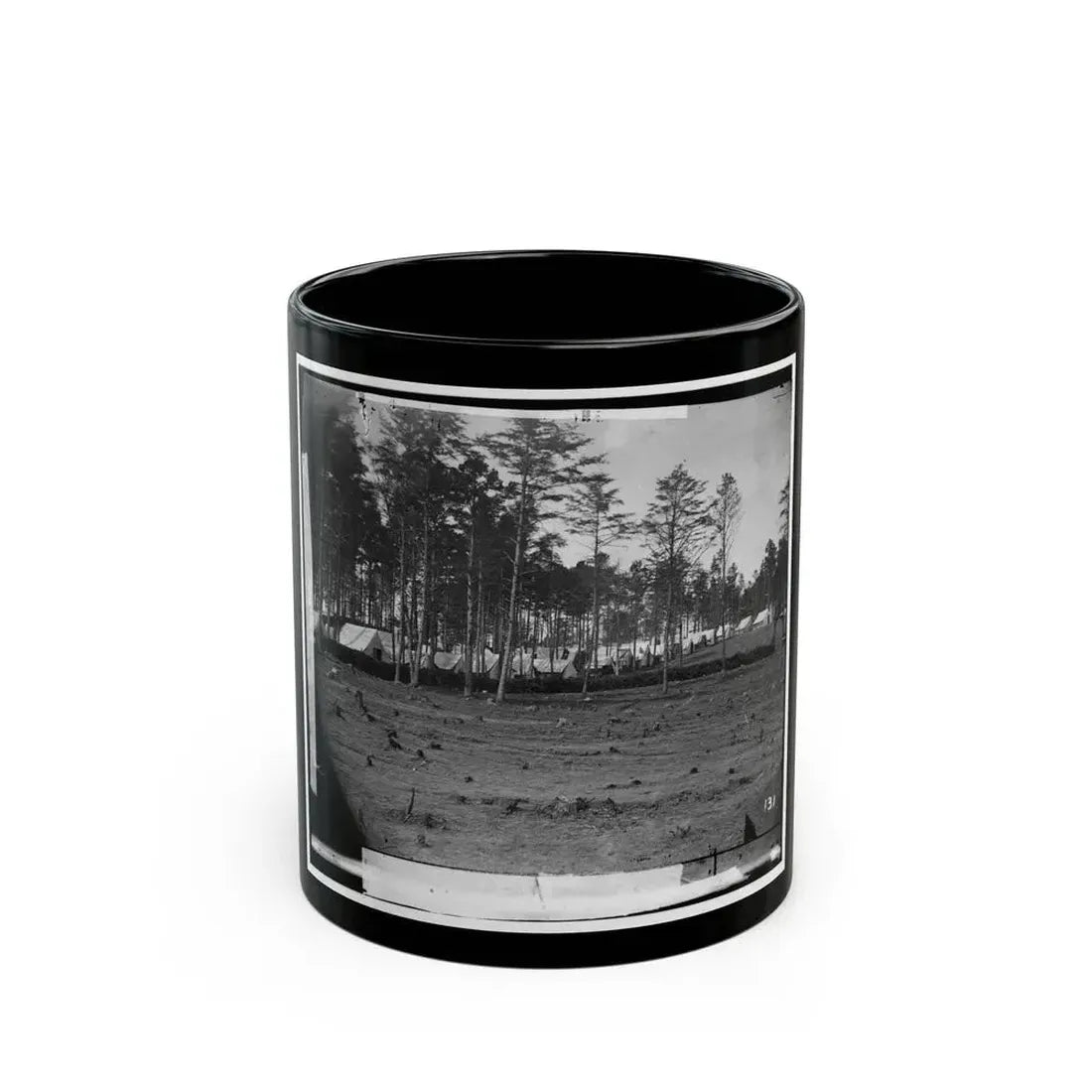 Brandy Station, Virginia. Army Of The Potomac. Eastern Half Of The Camp (U.S. Civil War) Black Coffee Mug 11oz - Go Mug Yourself