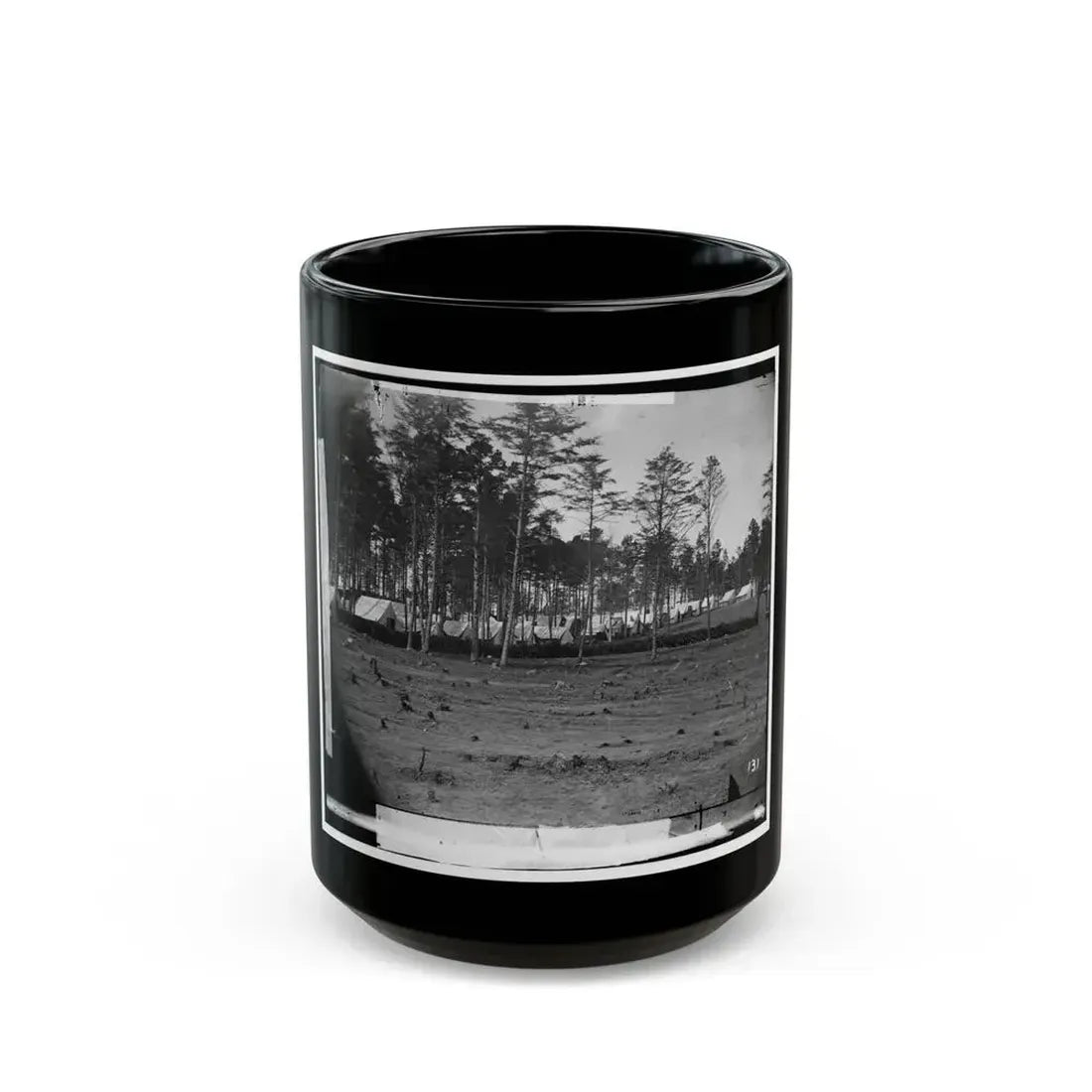 Brandy Station, Virginia. Army Of The Potomac. Eastern Half Of The Camp (U.S. Civil War) Black Coffee Mug 15oz - Go Mug Yourself