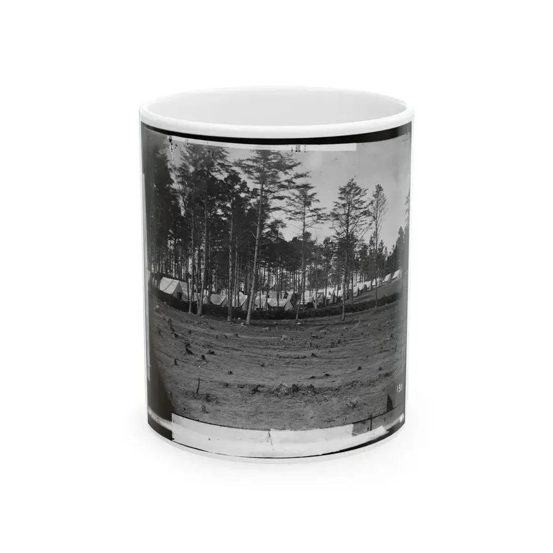 Brandy Station, Virginia. Army Of The Potomac. Eastern Half Of The Camp (U.S. Civil War) White Coffee Mug 11oz - Go Mug Yourself