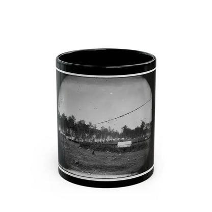Brandy Station, Virginia. Army Of The Potomac. Western Half Of The Camp. Chapel In Foreground (U.S. Civil War) Black Coffee Mug 11oz - Go Mug Yourself