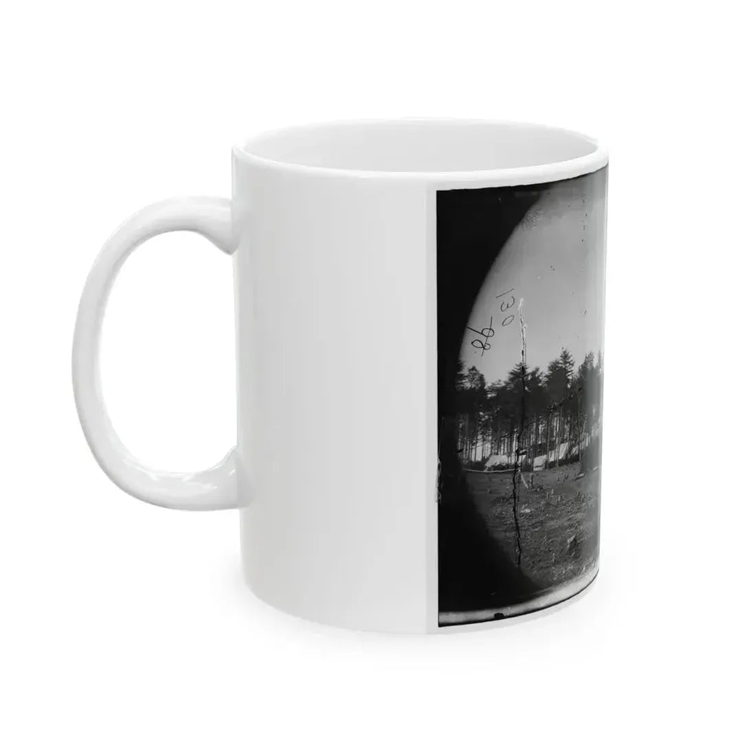 Brandy Station, Virginia. Army Of The Potomac. Western Half Of The Camp. Chapel In Foreground (U.S. Civil War) White Coffee Mug - Go Mug Yourself