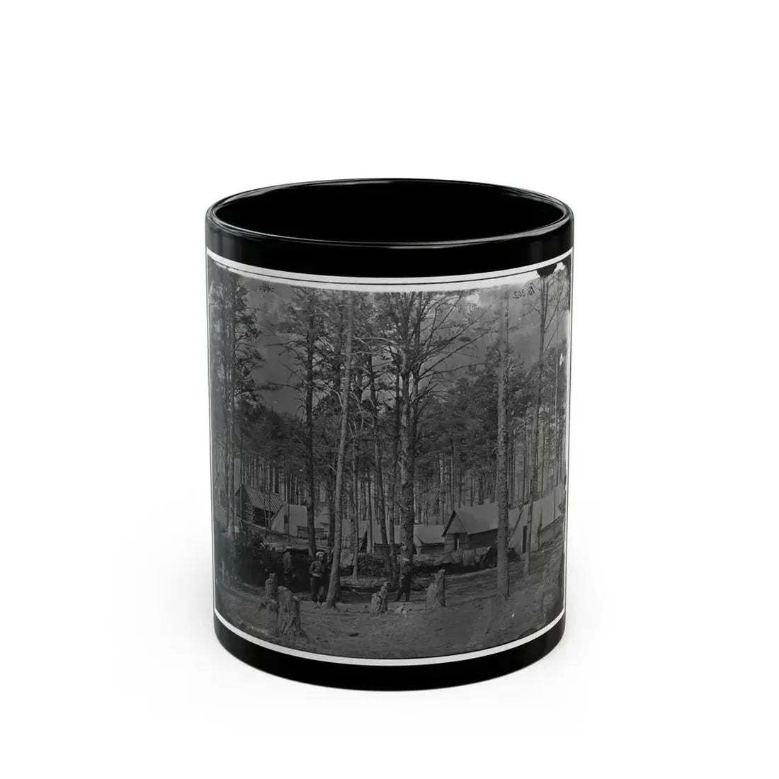 Brandy Station, Virginia. Camp At Headquarters, Army Of The Potomac(2) (U.S. Civil War) Black Coffee Mug 11oz - Go Mug Yourself