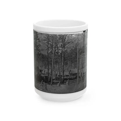 Brandy Station, Virginia. Camp At Headquarters, Army Of The Potomac(2) (U.S. Civil War) White Coffee Mug 15oz - Go Mug Yourself