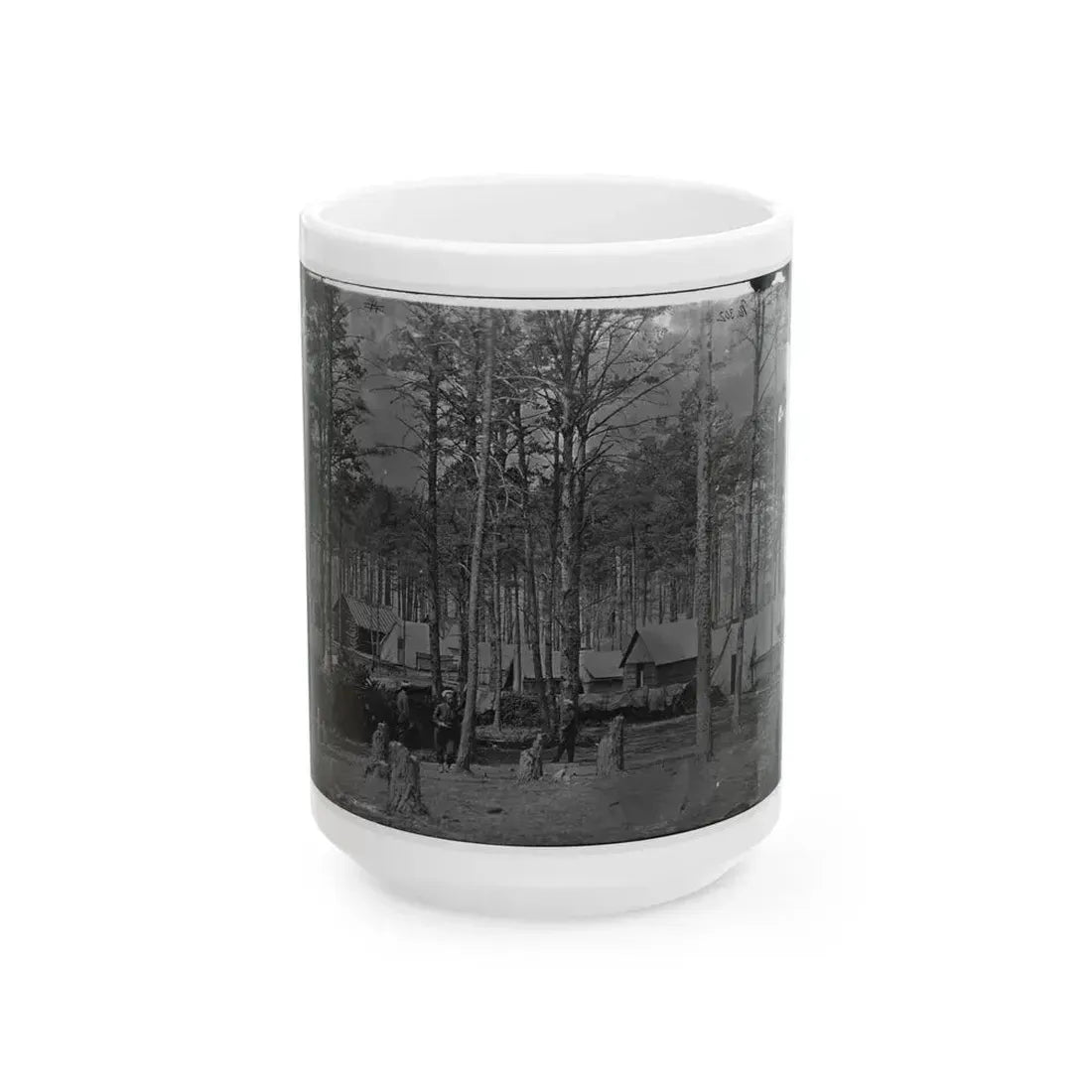 Brandy Station, Virginia. Camp At Headquarters, Army Of The Potomac(2) (U.S. Civil War) White Coffee Mug 15oz - Go Mug Yourself