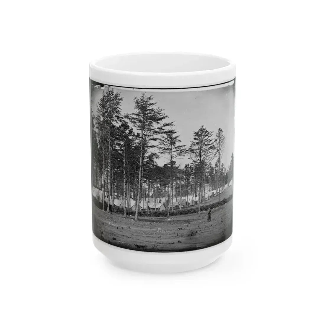Brandy Station, Virginia. Camp At Headquarters, Army Of The Potomac (U.S. Civil War) White Coffee Mug 15oz - Go Mug Yourself