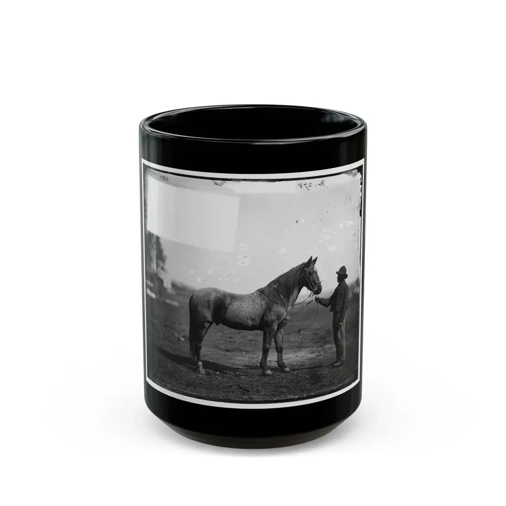 Brandy Station, Virginia. Capt. Beckwith's Horse, Headquarters, Army Of The Potomac (U.S. Civil War) Black Coffee Mug 15oz - Go Mug Yourself
