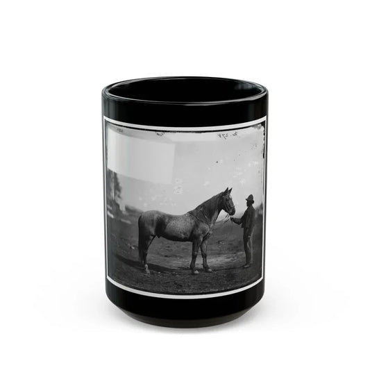 Brandy Station, Virginia. Capt. Beckwith's Horse, Headquarters, Army Of The Potomac (U.S. Civil War) Black Coffee Mug 15oz - Go Mug Yourself