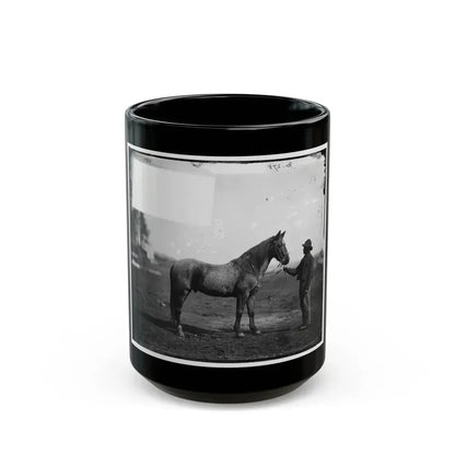 Brandy Station, Virginia. Capt. Beckwith's Horse, Headquarters, Army Of The Potomac (U.S. Civil War) Black Coffee Mug 15oz - Go Mug Yourself