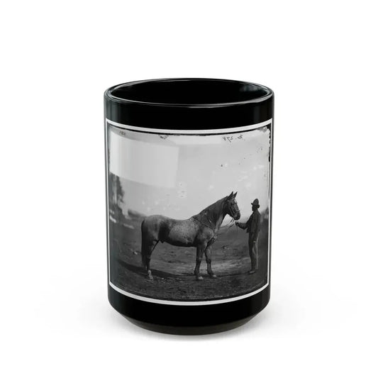 Brandy Station, Virginia. Capt. Beckwith's Horse, Headquarters, Army Of The Potomac (U.S. Civil War) Black Coffee Mug 15oz - Go Mug Yourself