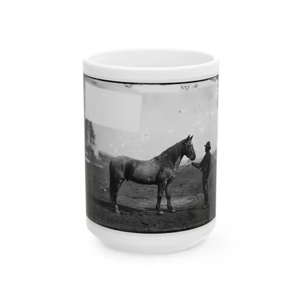 Brandy Station, Virginia. Capt. Beckwith's Horse, Headquarters, Army Of The Potomac (U.S. Civil War) White Coffee Mug 15oz - Go Mug Yourself