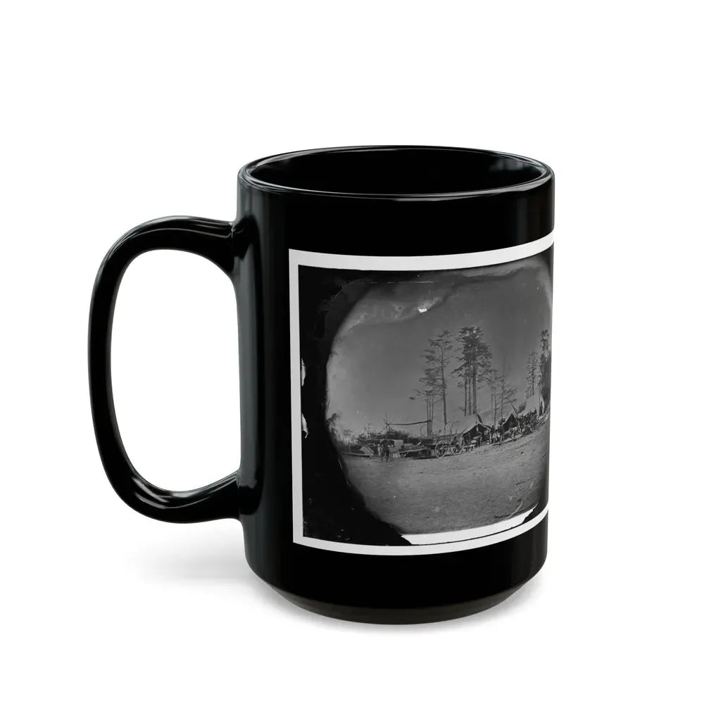 Brandy Station, Virginia. Carpenter, Wheelwright And Harness Shops. Headquarters, Army Of The Potomac (U.S. Civil War) Black Coffee Mug - Go Mug Yourself