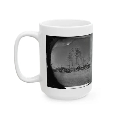Brandy Station, Virginia. Carpenter, Wheelwright And Harness Shops. Headquarters, Army Of The Potomac (U.S. Civil War) White Coffee Mug - Go Mug Yourself