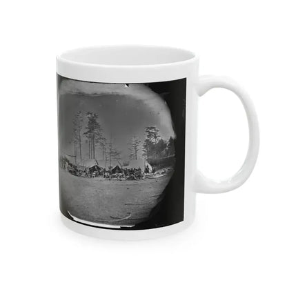 Brandy Station, Virginia. Carpenter, Wheelwright And Harness Shops. Headquarters, Army Of The Potomac (U.S. Civil War) White Coffee Mug - Go Mug Yourself