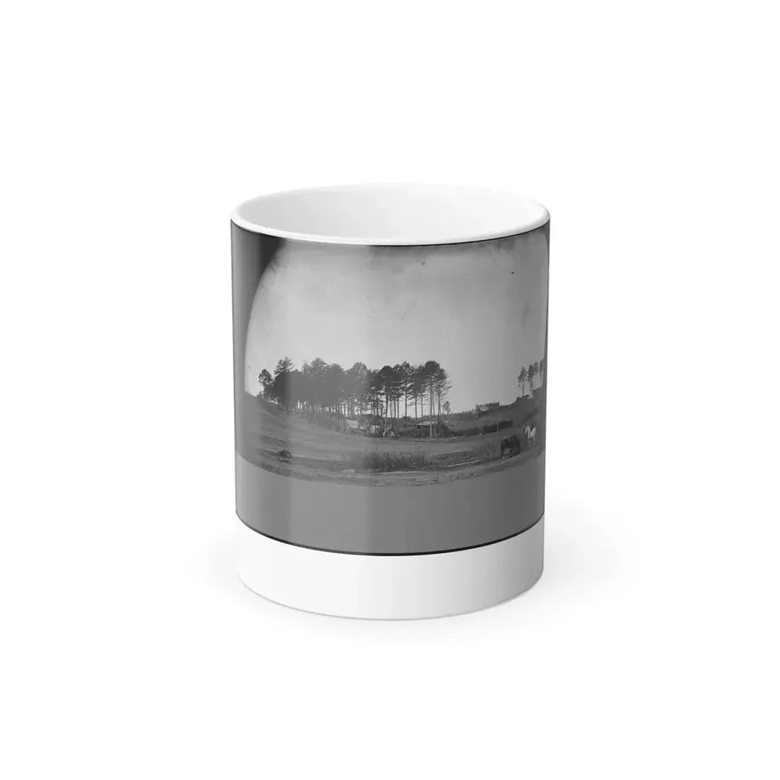 Brandy Station, Virginia. Col. G.H. Sharpe's Quarters. Headquarters, Army of the Potomac. Bull Ring in the Distance (U.S. Civil War) Color Changing Coffee Mug 11oz Default Title 11oz - Go Mug Yourself