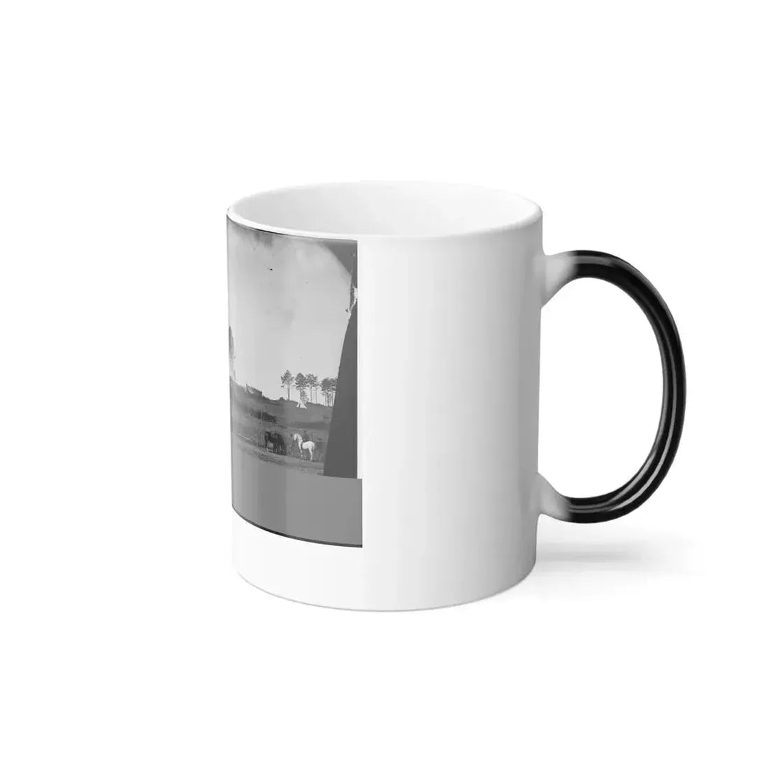 Brandy Station, Virginia. Col. G.H. Sharpe's Quarters. Headquarters, Army of the Potomac. Bull Ring in the Distance (U.S. Civil War) Color Changing Coffee Mug 11oz - Go Mug Yourself