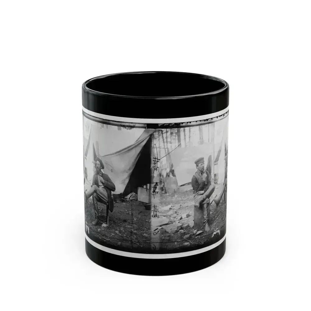 Brandy Station, Virginia. Discussing The Probilities Of The Next Move (U.S. Civil War) Black Coffee Mug 11oz - Go Mug Yourself