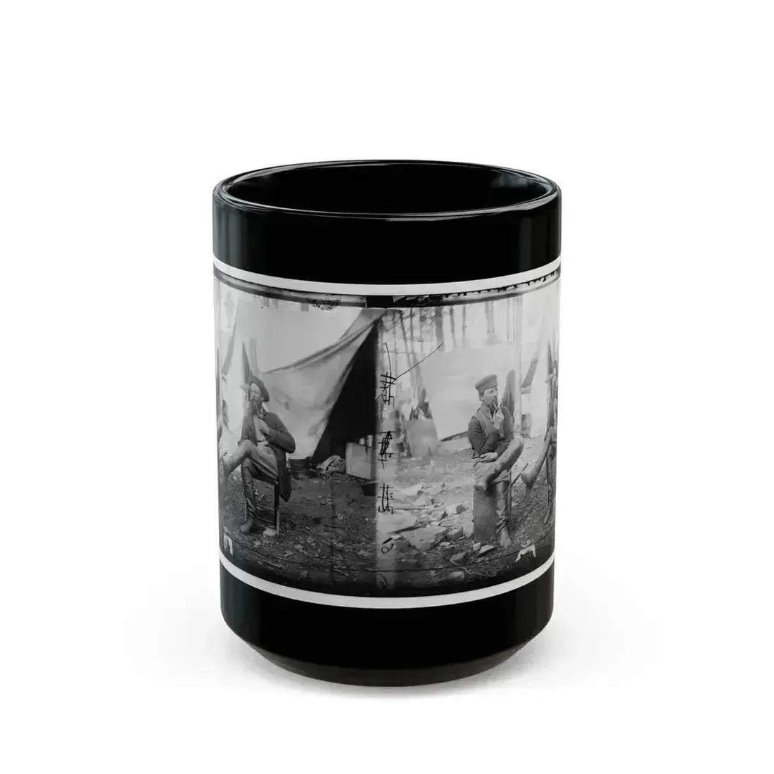 Brandy Station, Virginia. Discussing The Probilities Of The Next Move (U.S. Civil War) Black Coffee Mug 15oz - Go Mug Yourself