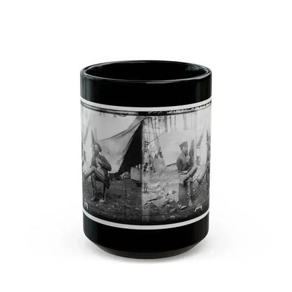 Brandy Station, Virginia. Discussing The Probilities Of The Next Move (U.S. Civil War) Black Coffee Mug 15oz - Go Mug Yourself