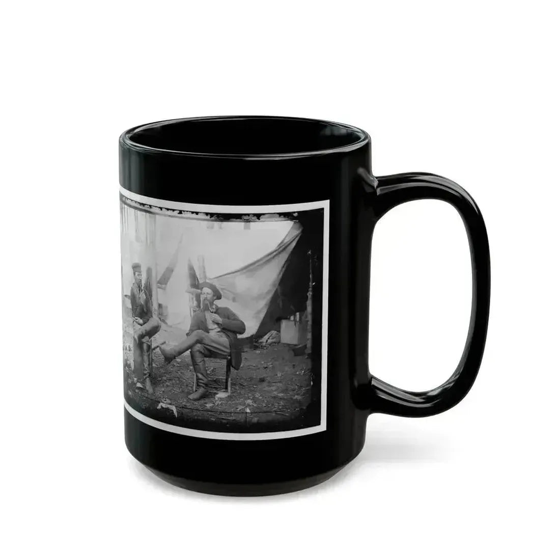 Brandy Station, Virginia. Discussing The Probilities Of The Next Move (U.S. Civil War) Black Coffee Mug - Go Mug Yourself