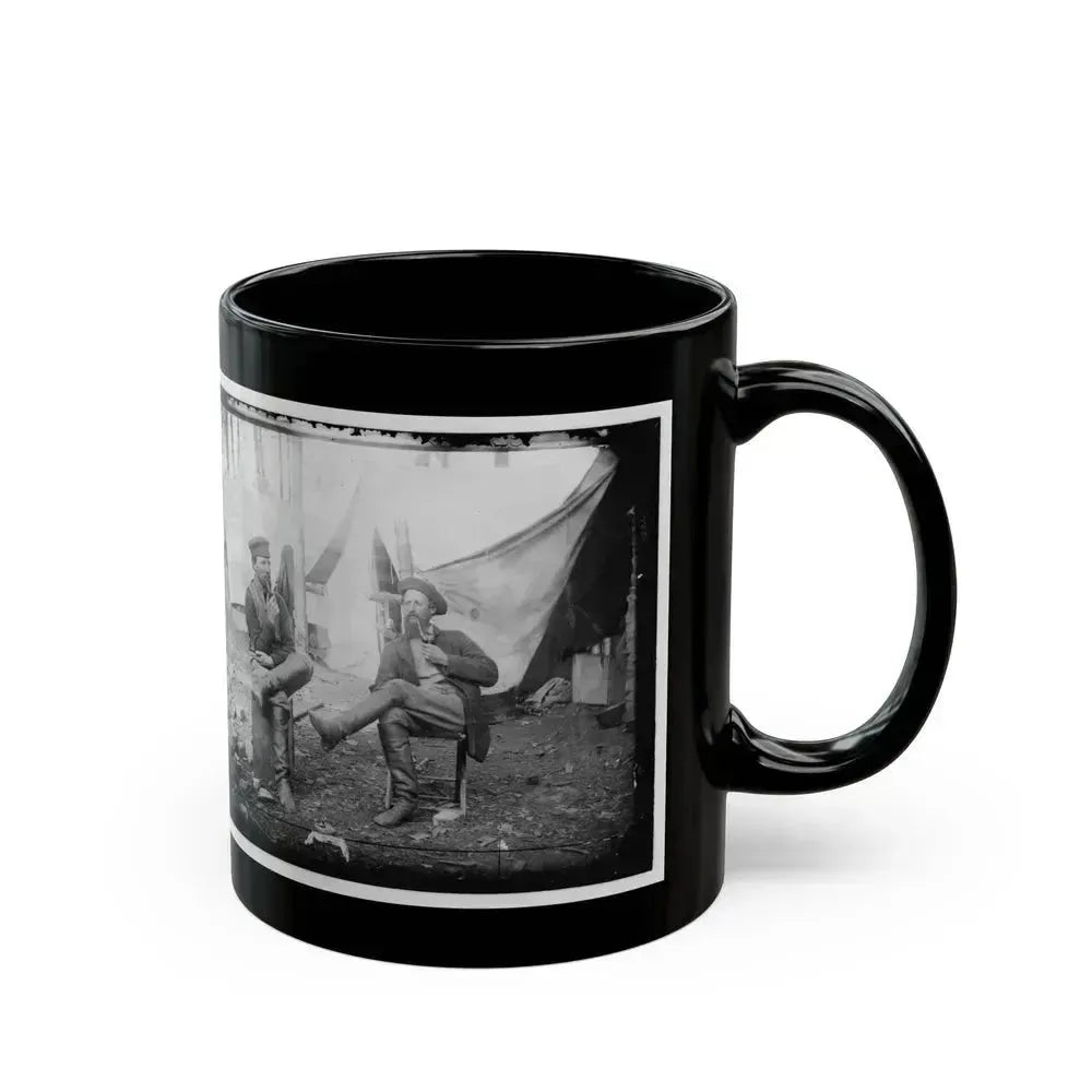 Brandy Station, Virginia. Discussing The Probilities Of The Next Move (U.S. Civil War) Black Coffee Mug - Go Mug Yourself