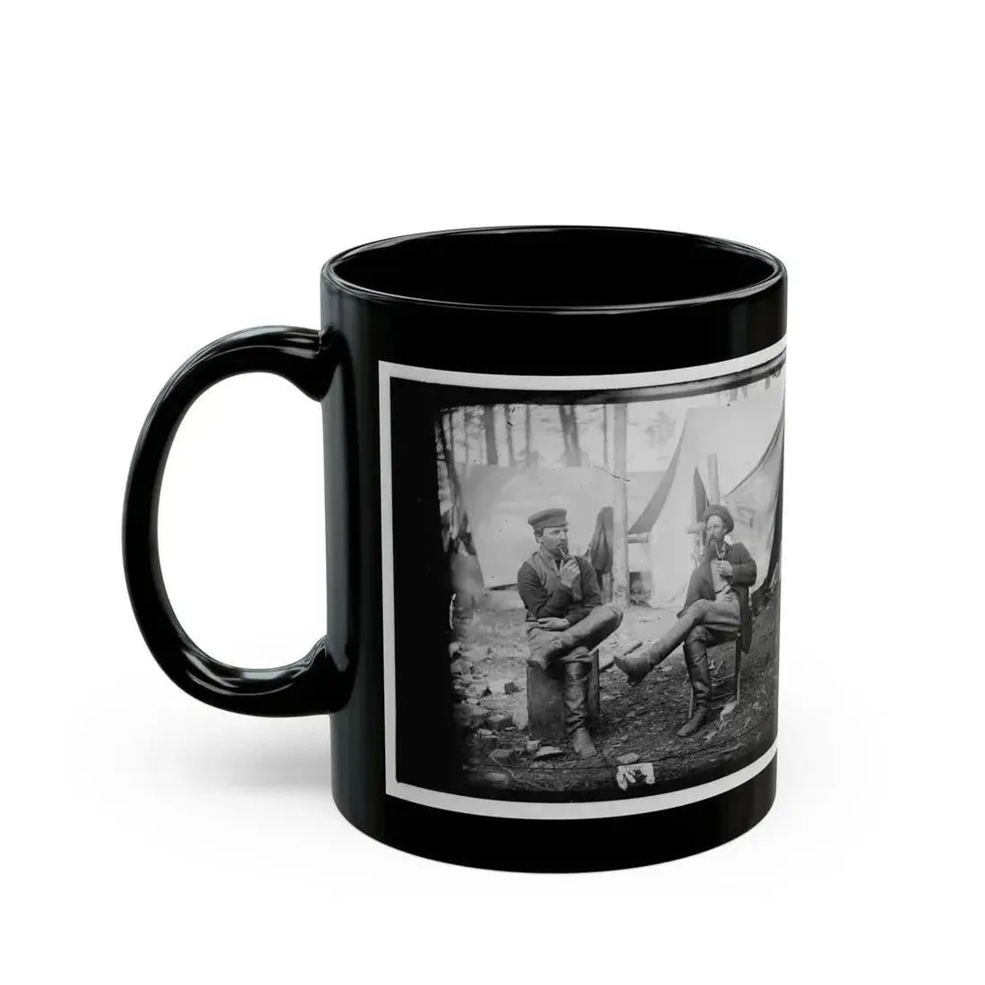 Brandy Station, Virginia. Discussing The Probilities Of The Next Move (U.S. Civil War) Black Coffee Mug - Go Mug Yourself