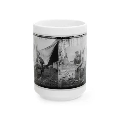 Brandy Station, Virginia. Discussing The Probilities Of The Next Move (U.S. Civil War) White Coffee Mug 15oz - Go Mug Yourself