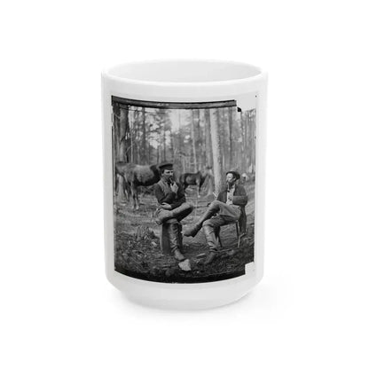Brandy Station, Virginia. Discussing The Probilities ( ) Of The Next Move (U.S. Civil War) White Coffee Mug 15oz - Go Mug Yourself