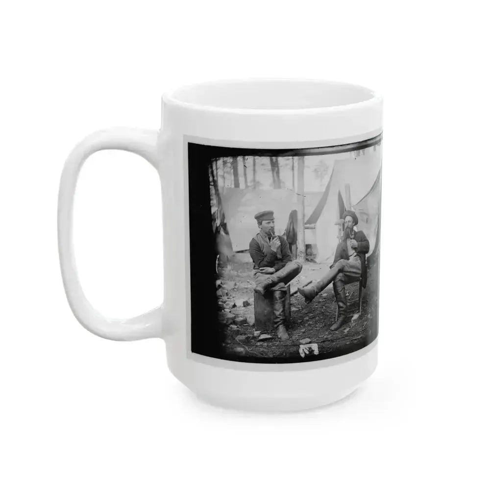 Brandy Station, Virginia. Discussing The Probilities Of The Next Move (U.S. Civil War) White Coffee Mug - Go Mug Yourself