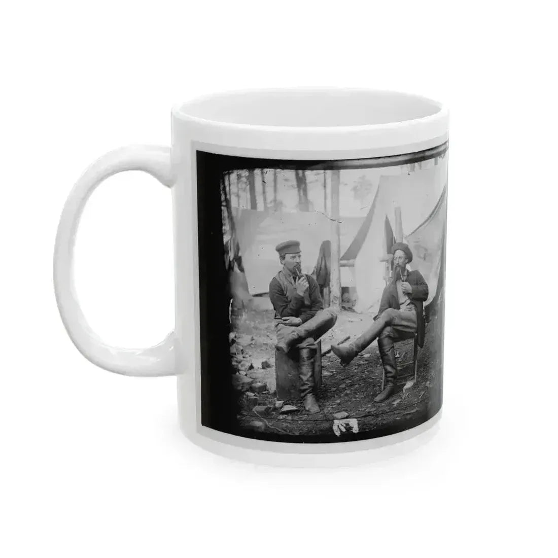 Brandy Station, Virginia. Discussing The Probilities Of The Next Move (U.S. Civil War) White Coffee Mug - Go Mug Yourself