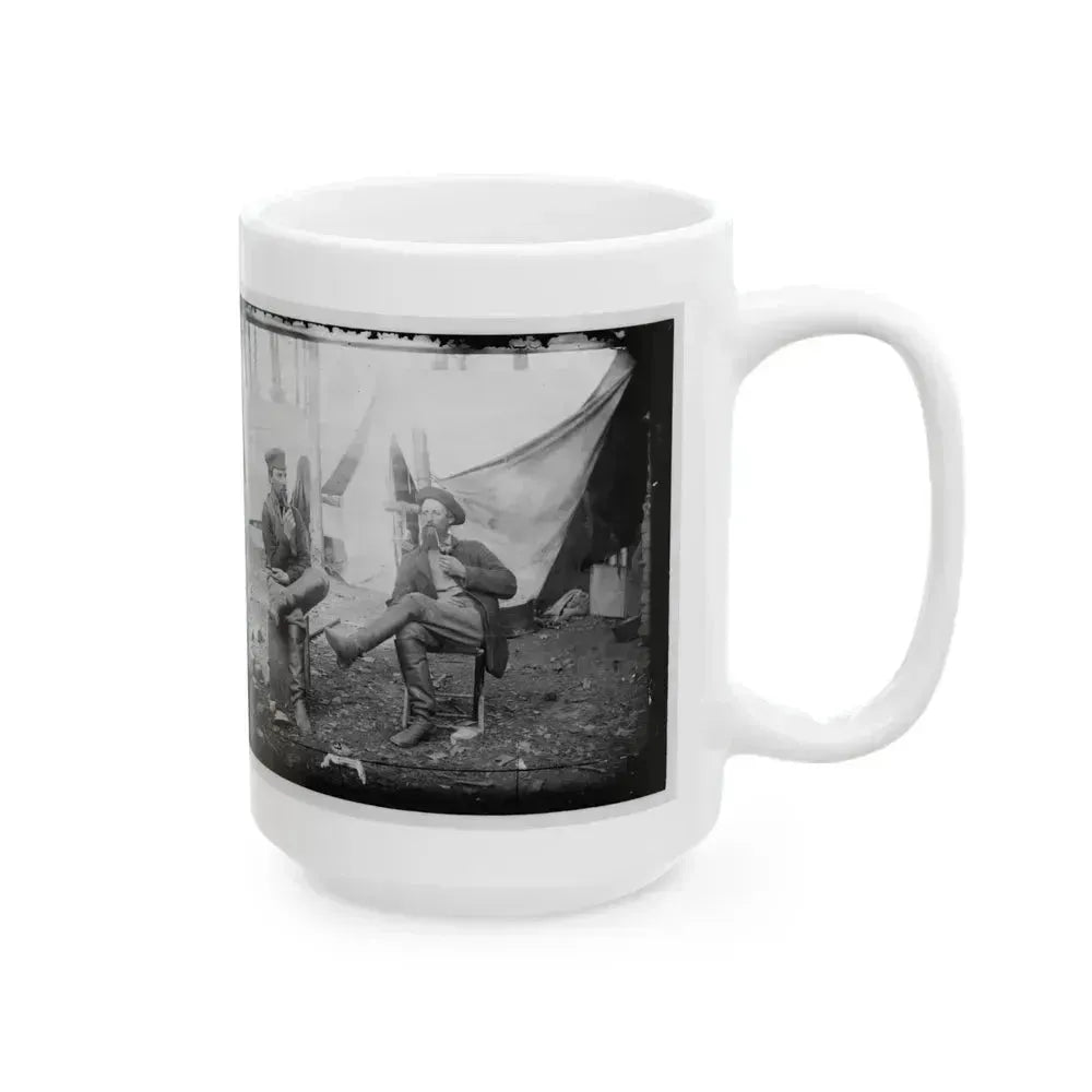 Brandy Station, Virginia. Discussing The Probilities Of The Next Move (U.S. Civil War) White Coffee Mug - Go Mug Yourself