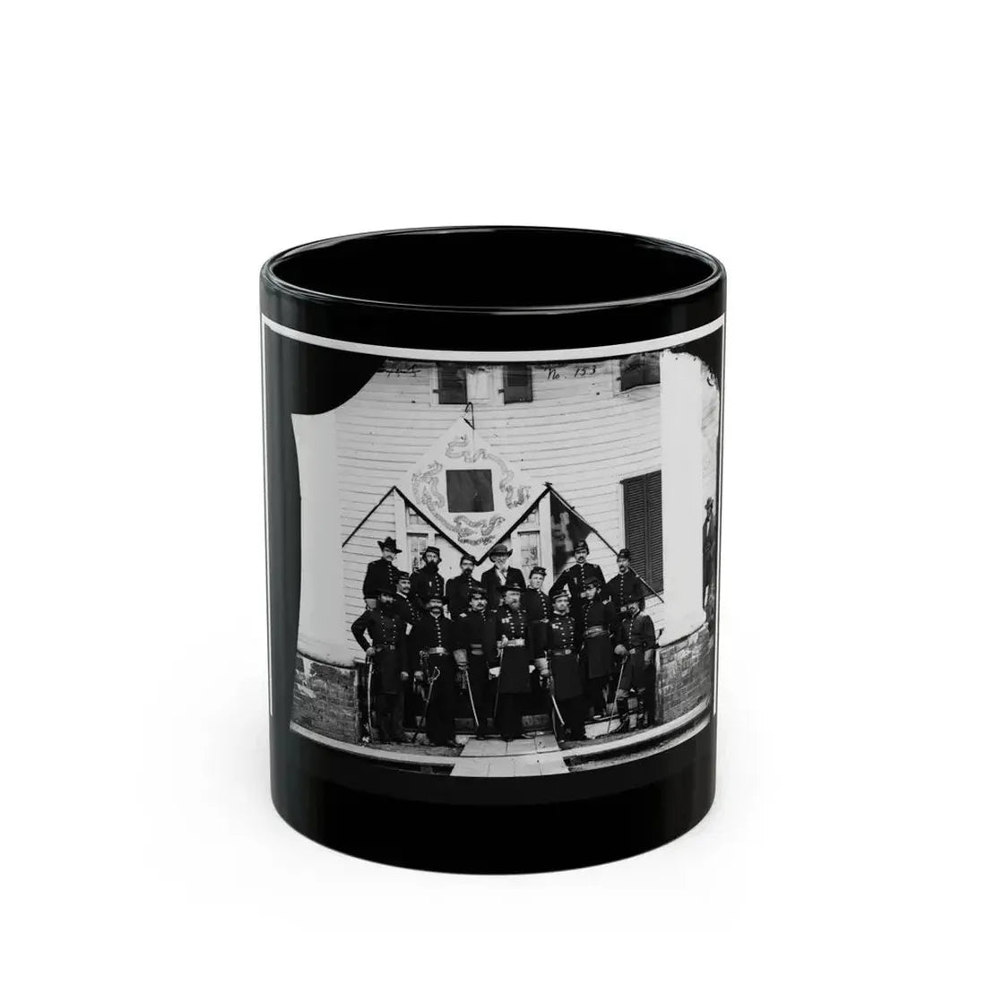 Brandy Station, Virginia. Gen. David B. Birney And Staff (U.S. Civil War) Black Coffee Mug 11oz - Go Mug Yourself