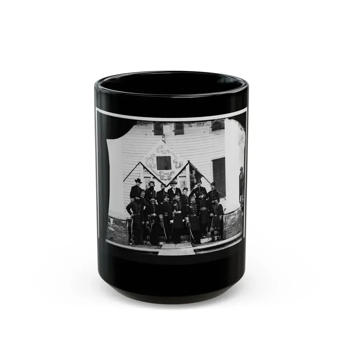 Brandy Station, Virginia. Gen. David B. Birney And Staff (U.S. Civil War) Black Coffee Mug 15oz - Go Mug Yourself