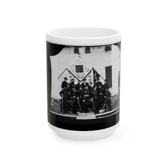Brandy Station, Virginia. Gen. David B. Birney And Staff (U.S. Civil War) White Coffee Mug 15oz - Go Mug Yourself