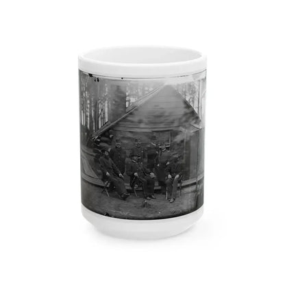 Brandy Station, Virginia. Gen. Rufus Ingalls And Group (U.S. Civil War) White Coffee Mug 15oz - Go Mug Yourself