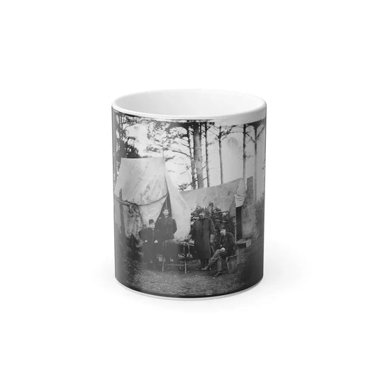 Brandy Station, Virginia. Group of Officers, Headquarters, Army of the Potomac (U.S. Civil War) Color Changing Coffee Mug 11oz Default Title 11oz - Go Mug Yourself