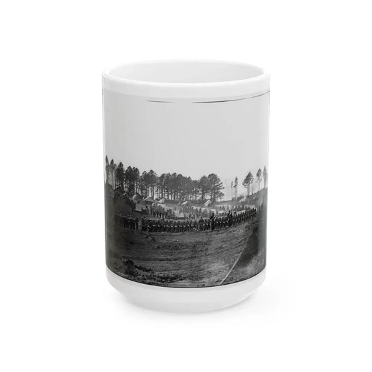 Brandy Station, Virginia. Guard Mount Of 114th Pennsylvania Infantry (1st Division, 3d Corps) (U.S. Civil War) White Coffee Mug 15oz - Go Mug Yourself