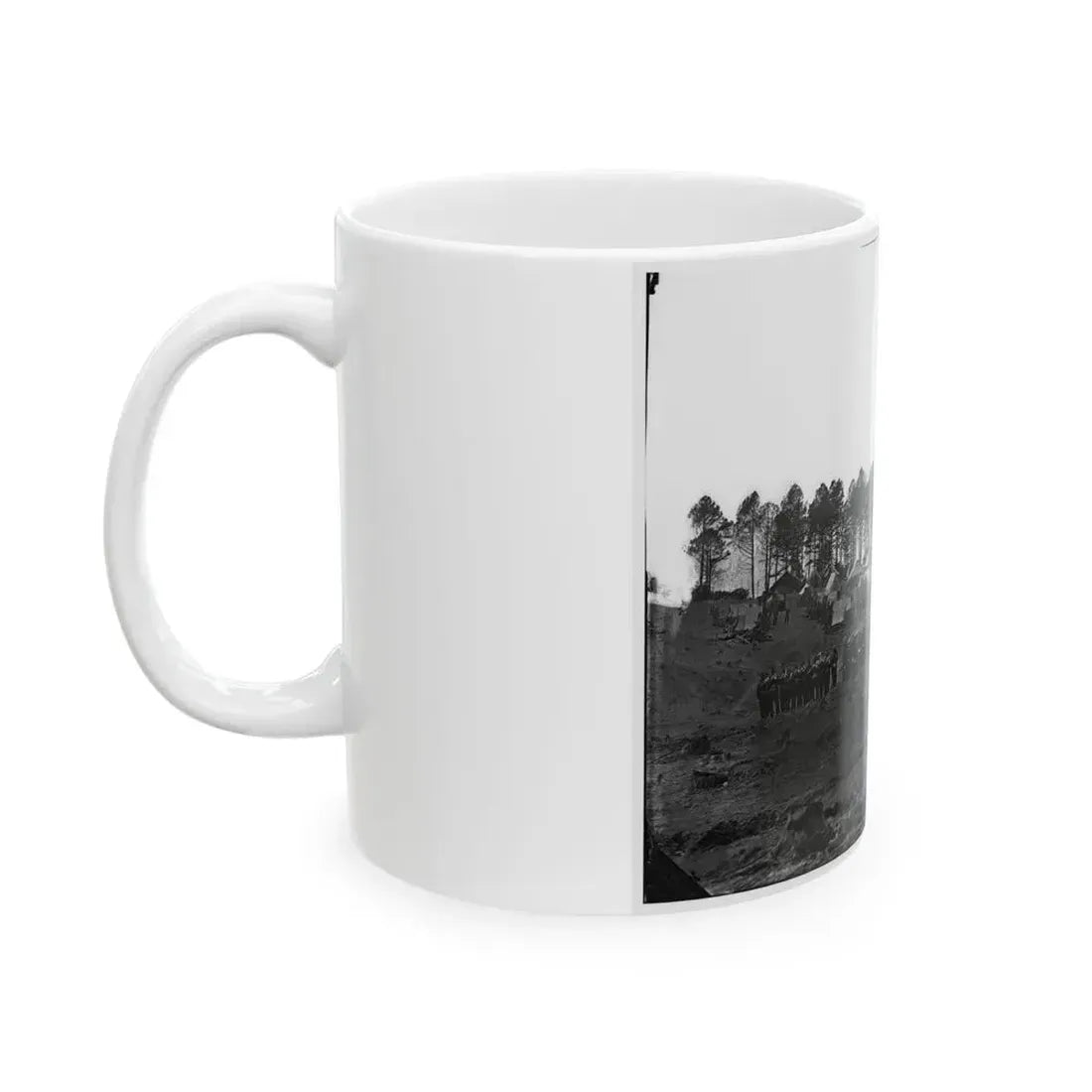 Brandy Station, Virginia. Guard Mount Of 114th Pennsylvania Infantry (1st Division, 3d Corps) (U.S. Civil War) White Coffee Mug - Go Mug Yourself
